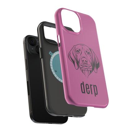 Vizsla Derp Face - Pink iPhone Case (iPhone 15)