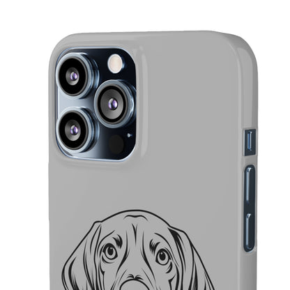 Vizsla Derp Face - Grey Steel iPhone Case (iPhone 13 Mini - iPhone 14 Pro Max)