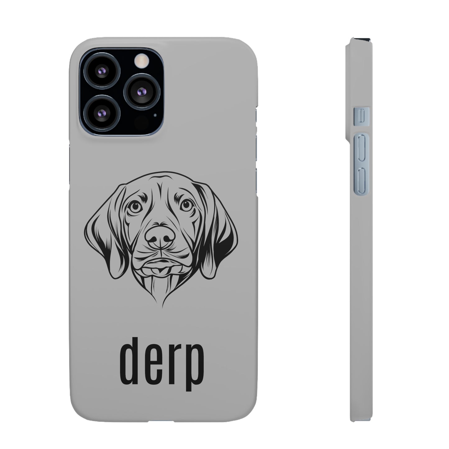 Vizsla Derp Face - Grey Steel iPhone Case (iPhone 13 Mini - iPhone 14 Pro Max)