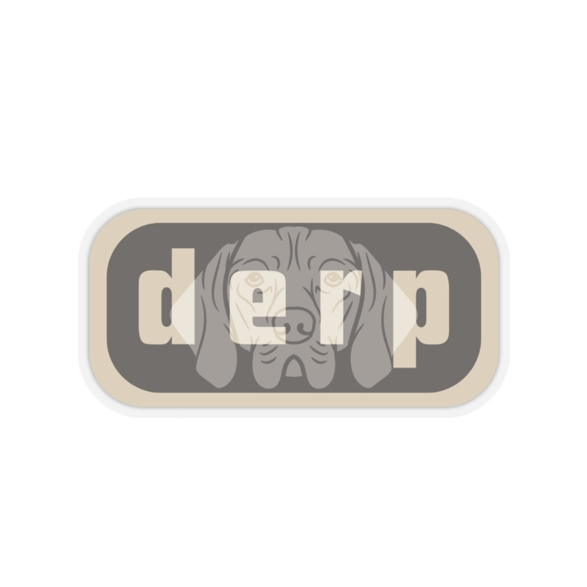 Vizsla "Derp" Sticker - Espresso