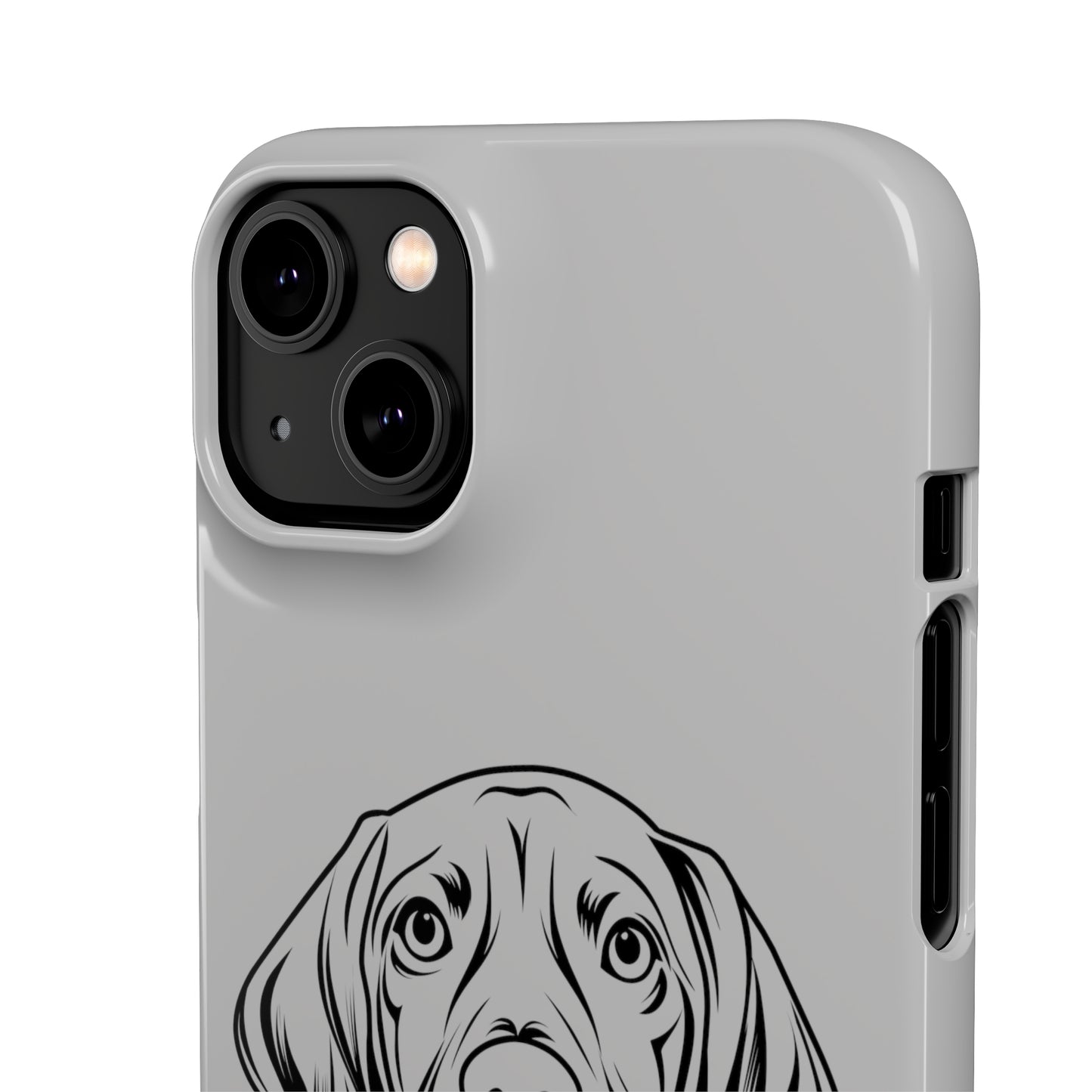 Vizsla Derp Face - Grey Steel iPhone Case (iPhone 13 Mini - iPhone 14 Pro Max)