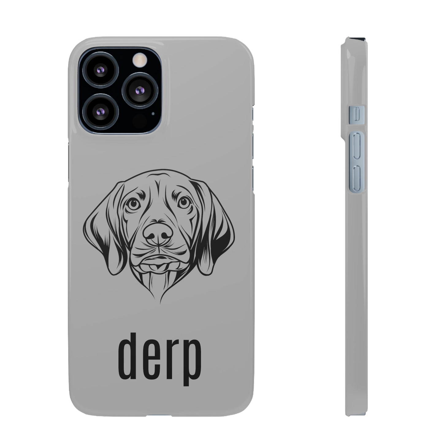 Vizsla Derp Face - Grey Steel iPhone Case (iPhone 13 Mini - iPhone 14 Pro Max)