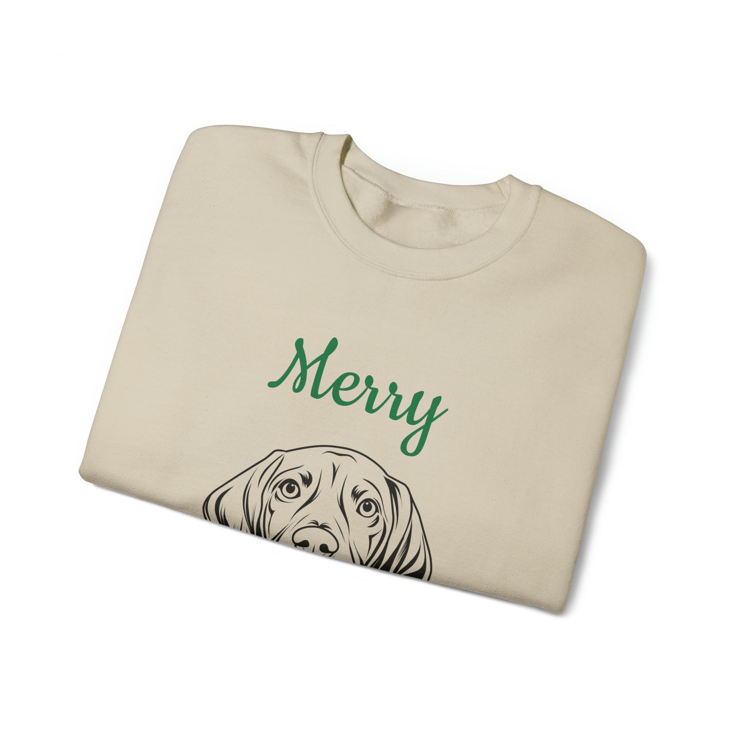 Vizsla Sweater -  Black Logo Line Art "Merry Vizmas"