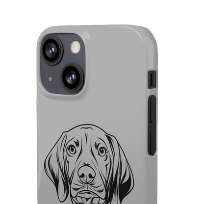 Vizsla Derp Face - Grey Steel iPhone Case (iPhone 13 Mini - iPhone 14 Pro Max)