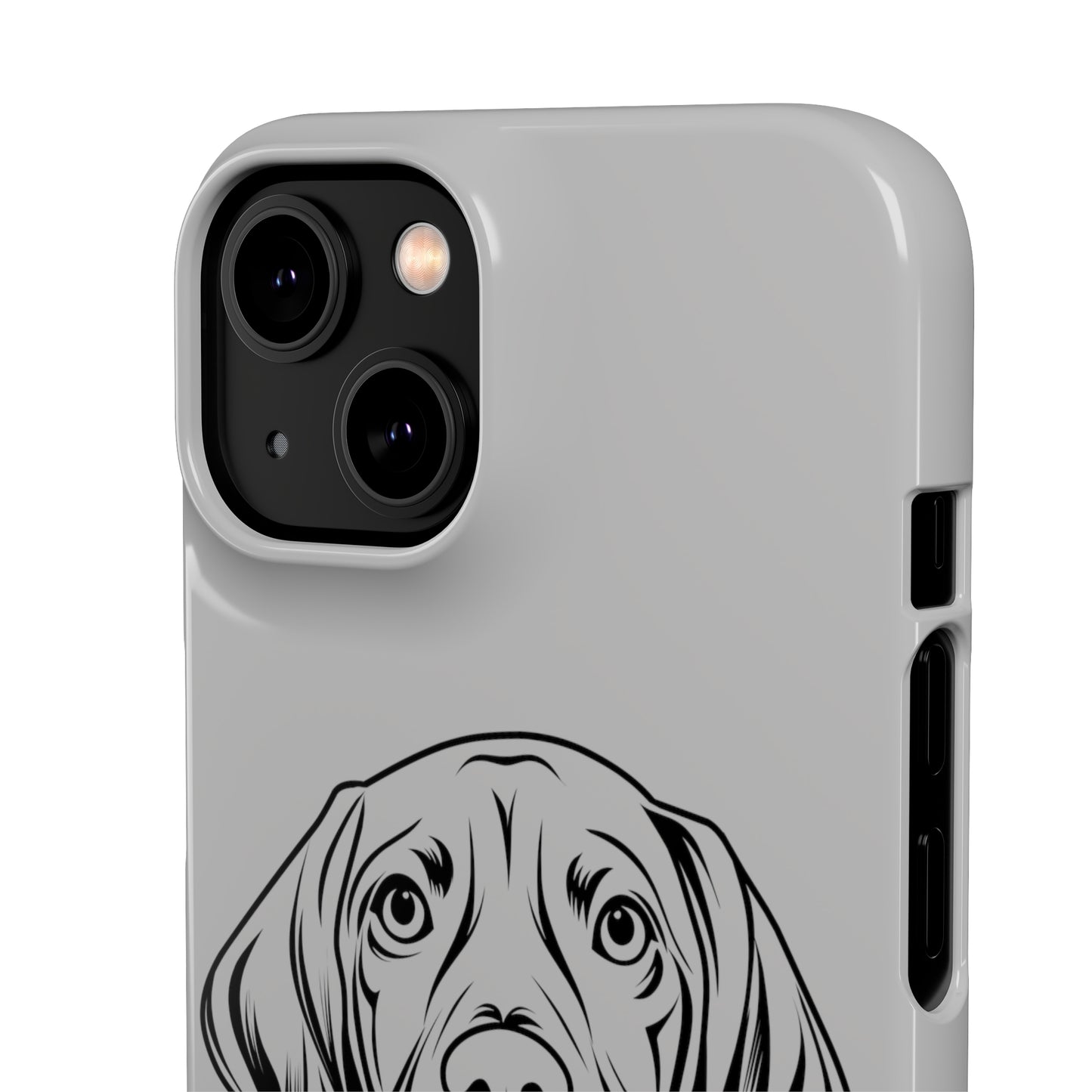 Vizsla Derp Face - Grey Steel iPhone Case (iPhone 13 Mini - iPhone 14 Pro Max)