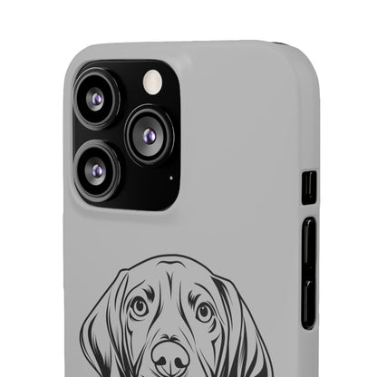 Vizsla Derp Face - Grey Steel iPhone Case (iPhone 13 Mini - iPhone 14 Pro Max)