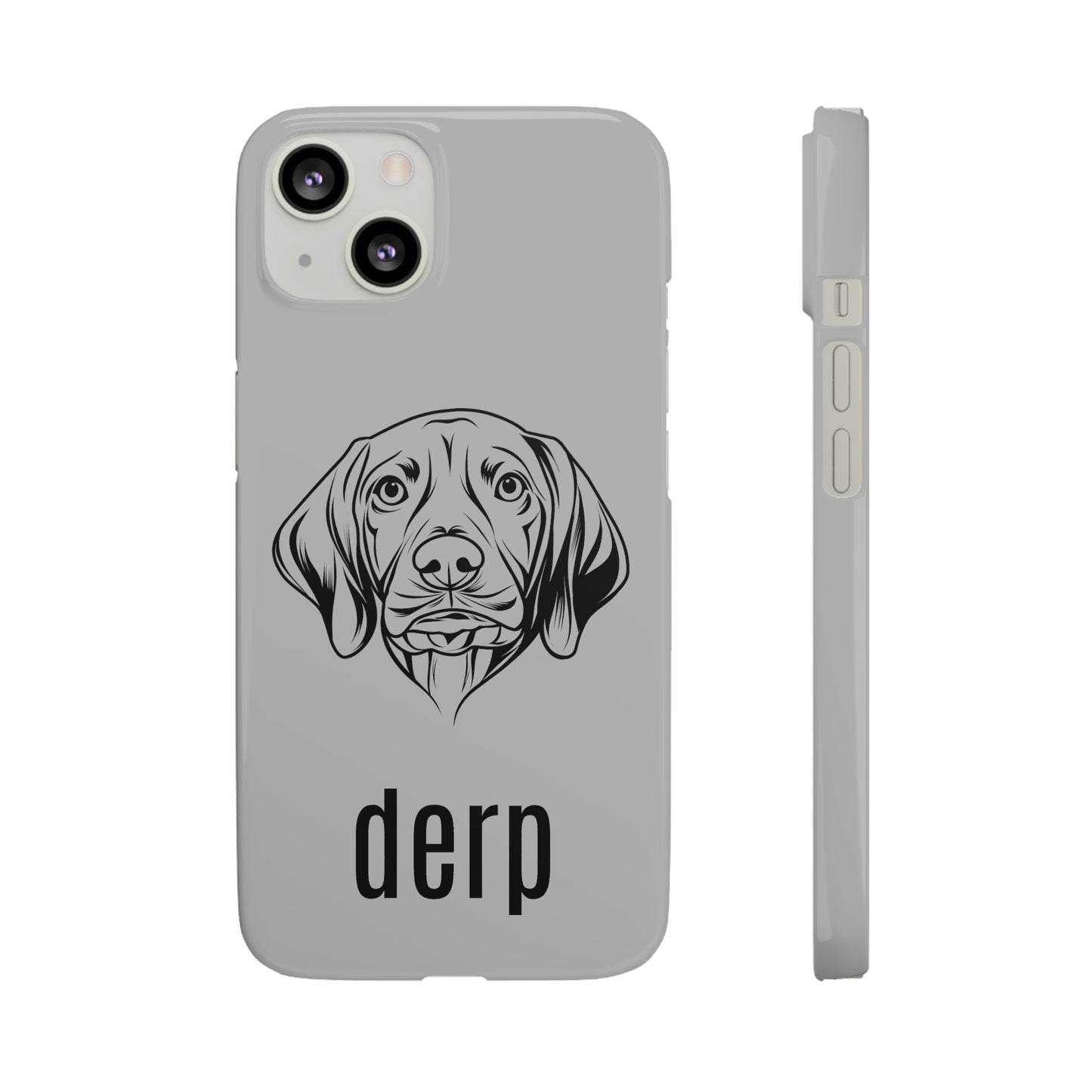 Vizsla Derp Face - Grey Steel iPhone Case (iPhone 13 Mini - iPhone 14 Pro Max)