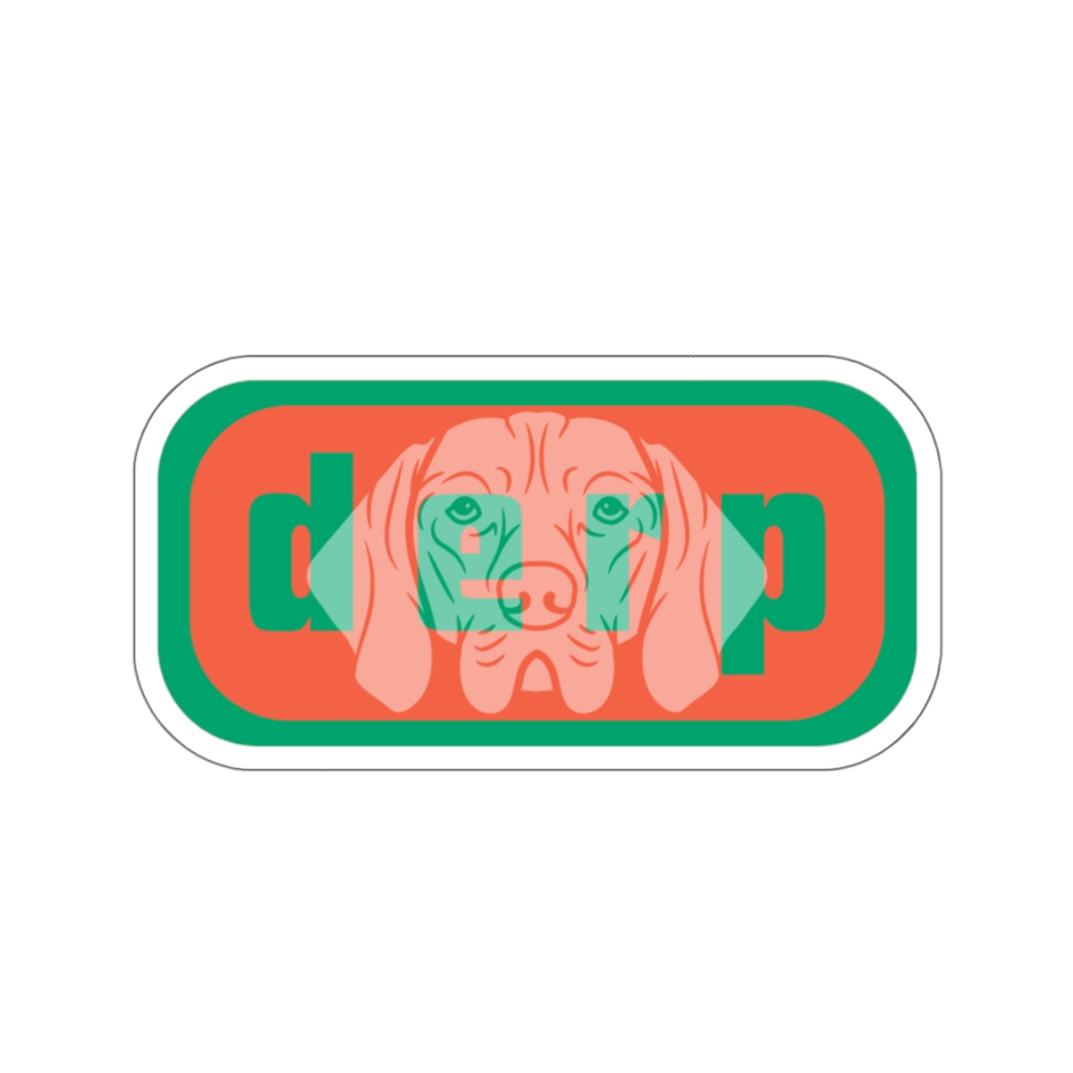 Vizsla "Derp" Sticker - Watermelon