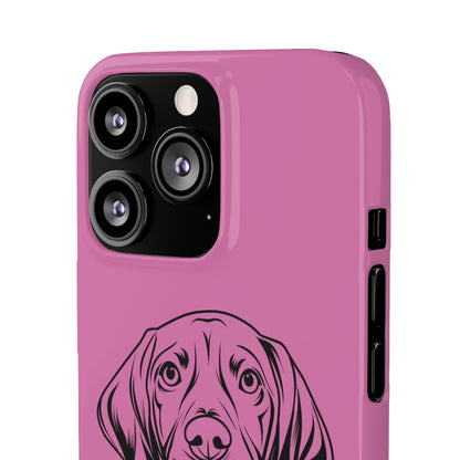 Vizsla Derp Face - Pink iPhone Case (iPhone 13 Mini - iPhone 14 Pro Max)