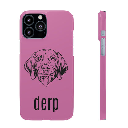 Vizsla Derp Face - Pink iPhone Case (iPhone 13 Mini - iPhone 14 Pro Max)