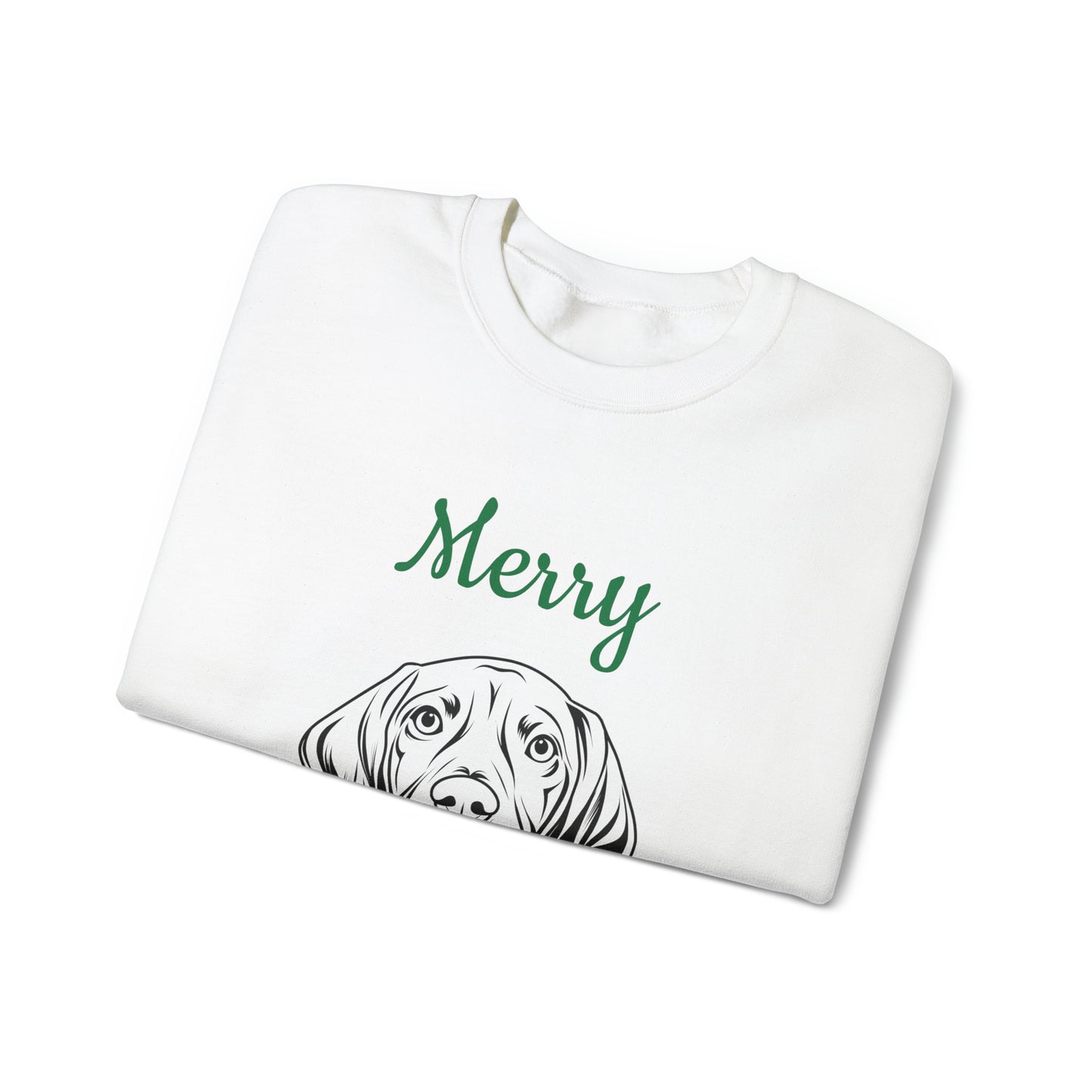 Vizsla Sweater -  Black Logo Line Art "Merry Vizmas"