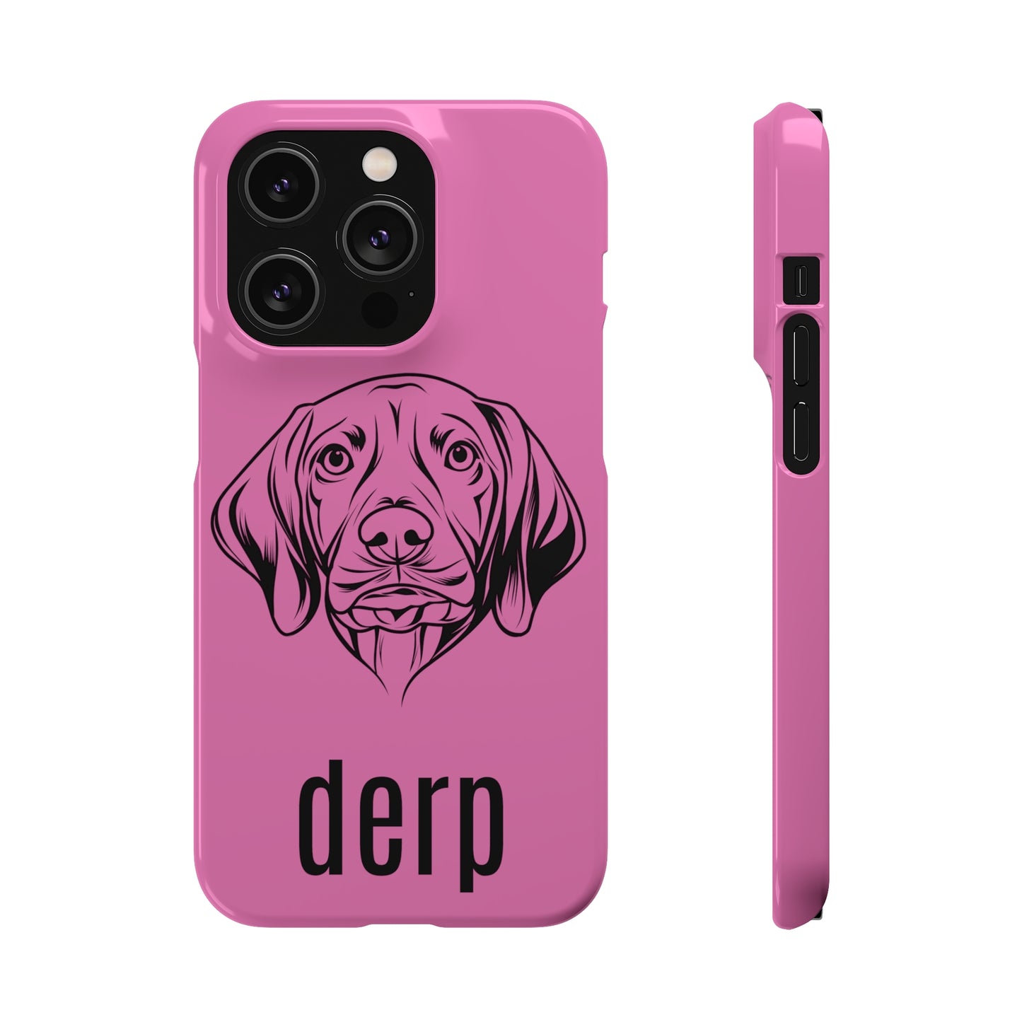 Vizsla Derp Face - Pink iPhone Case (iPhone 13 Mini - iPhone 14 Pro Max)