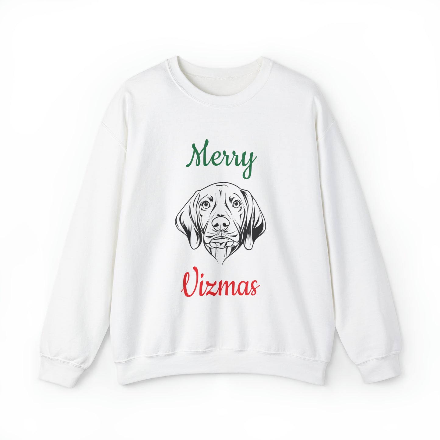 Vizsla Sweater -  Black Logo Line Art "Merry Vizmas"