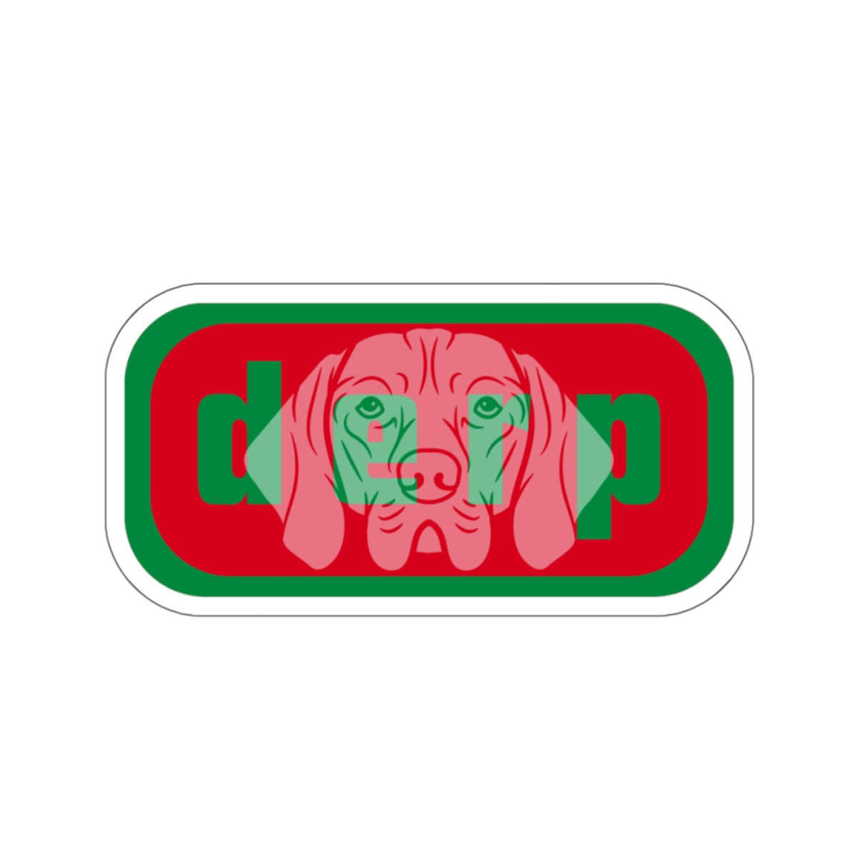 Vizsla "Derp" Sticker - Festive