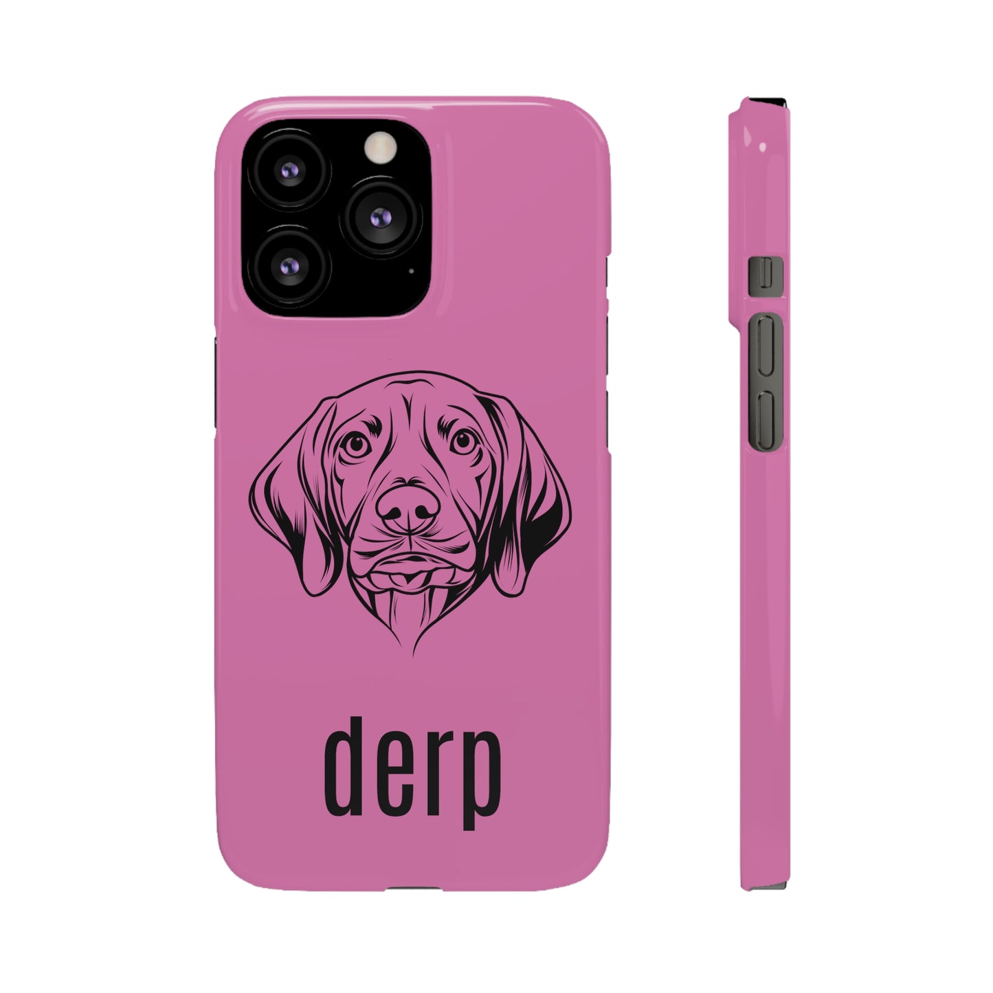 Vizsla Derp Face - Pink iPhone Case (iPhone 13 Mini - iPhone 14 Pro Max)