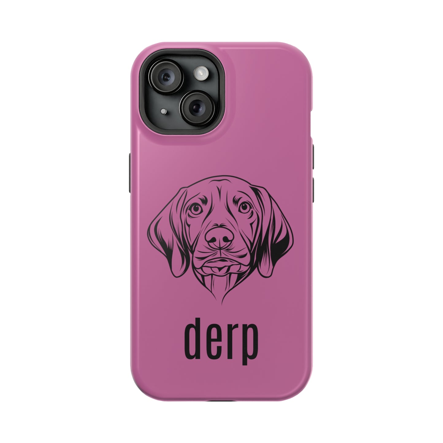 Vizsla Derp Face - Pink iPhone Case (iPhone 15)