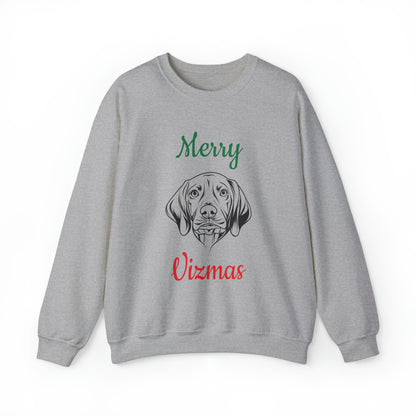 Vizsla Sweater -  Black Logo Line Art "Merry Vizmas"