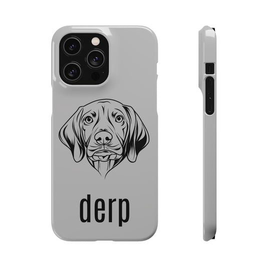 Vizsla Derp Face - Grey Steel iPhone Case (iPhone 13 Mini - iPhone 14 Pro Max)