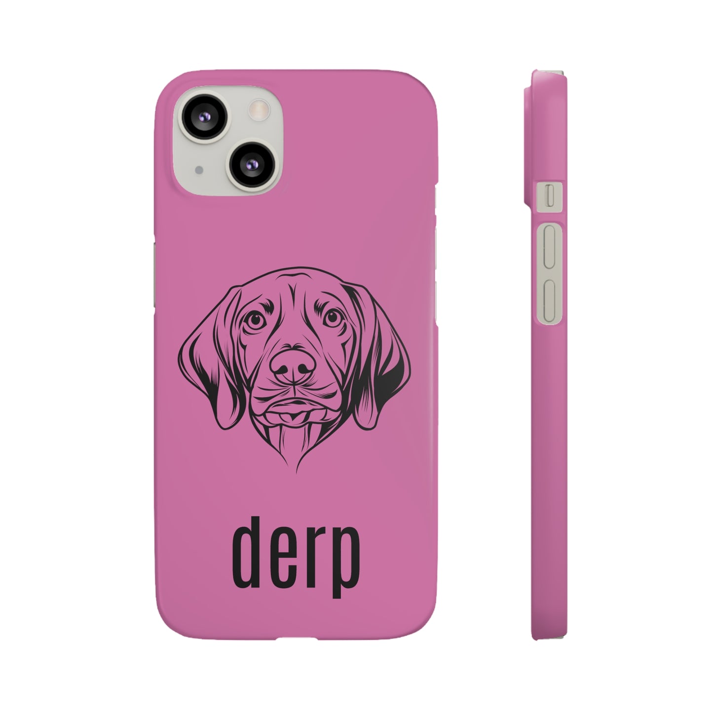 Vizsla Derp Face - Pink iPhone Case (iPhone 13 Mini - iPhone 14 Pro Max)