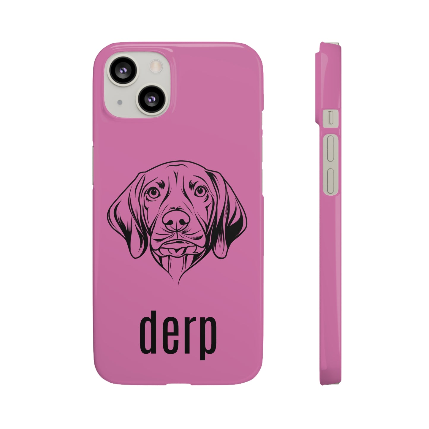 Vizsla Derp Face - Pink iPhone Case (iPhone 13 Mini - iPhone 14 Pro Max)