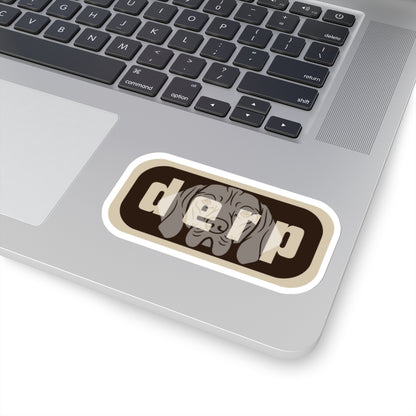 Vizsla "Derp" Sticker - Espresso