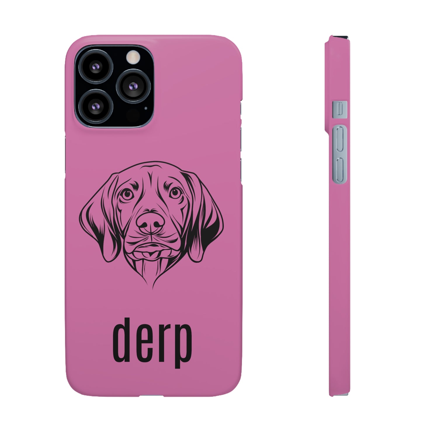 Vizsla Derp Face - Pink iPhone Case (iPhone 13 Mini - iPhone 14 Pro Max)