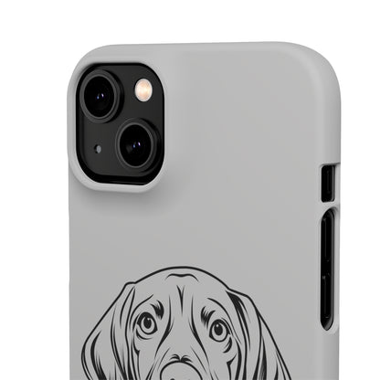 Vizsla Derp Face - Grey Steel iPhone Case (iPhone 13 Mini - iPhone 14 Pro Max)