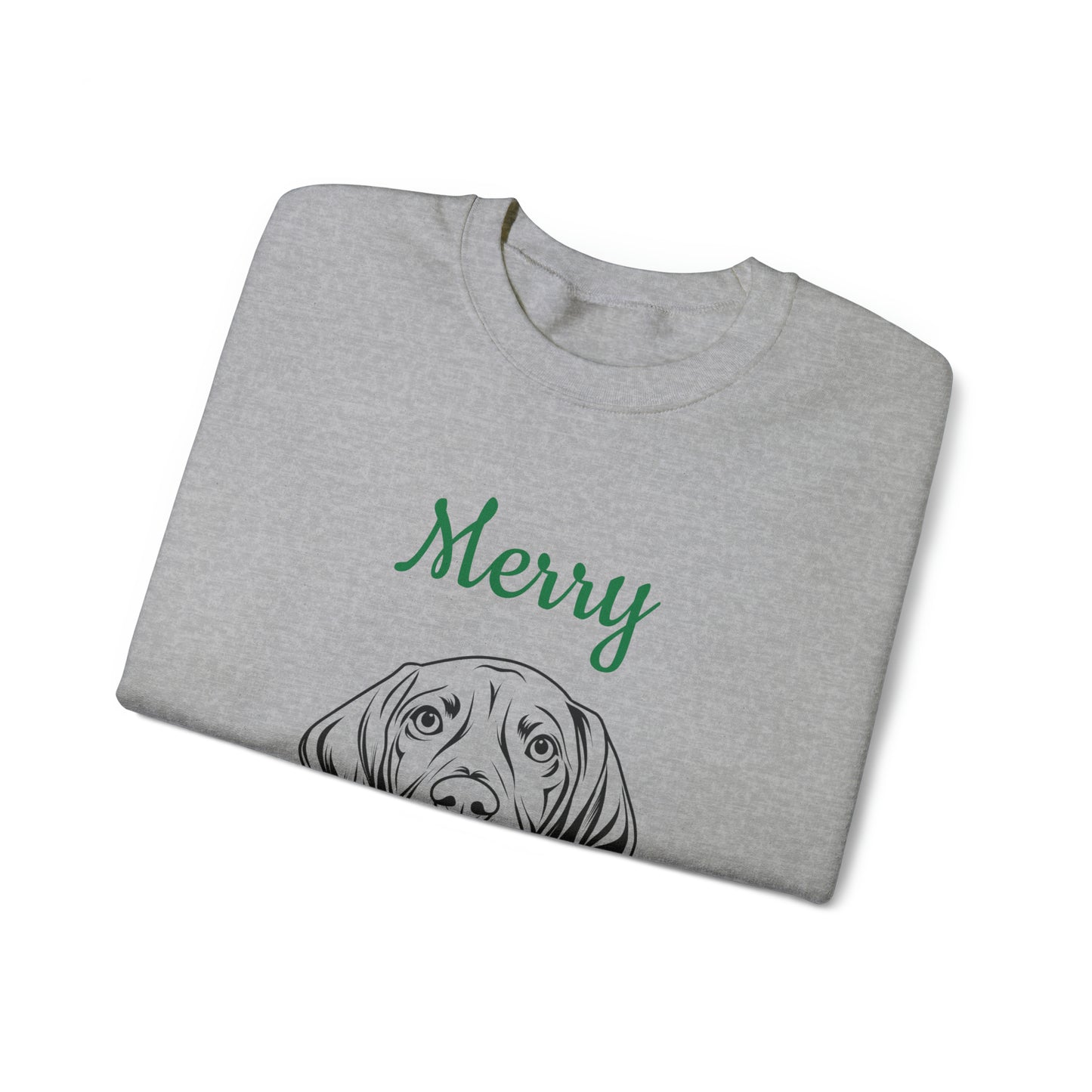 Vizsla Sweater -  Black Logo Line Art "Merry Vizmas"