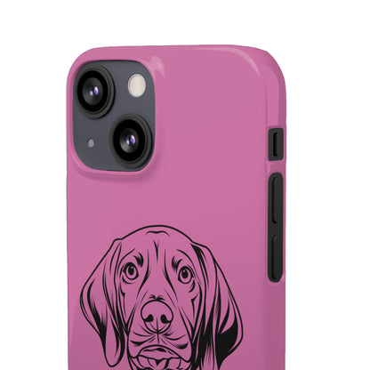 Vizsla Derp Face - Pink iPhone Case (iPhone 13 Mini - iPhone 14 Pro Max)