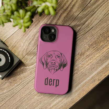 Vizsla Derp Face - Pink iPhone Case (iPhone 15)