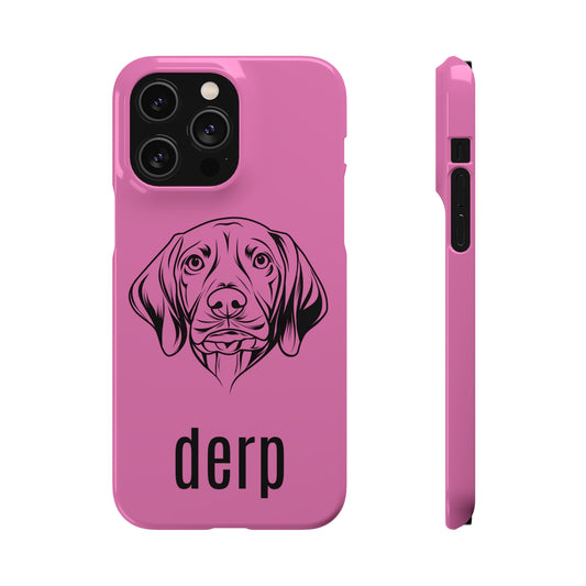 Vizsla Derp Face - Pink iPhone Case (iPhone 13 Mini - iPhone 14 Pro Max)