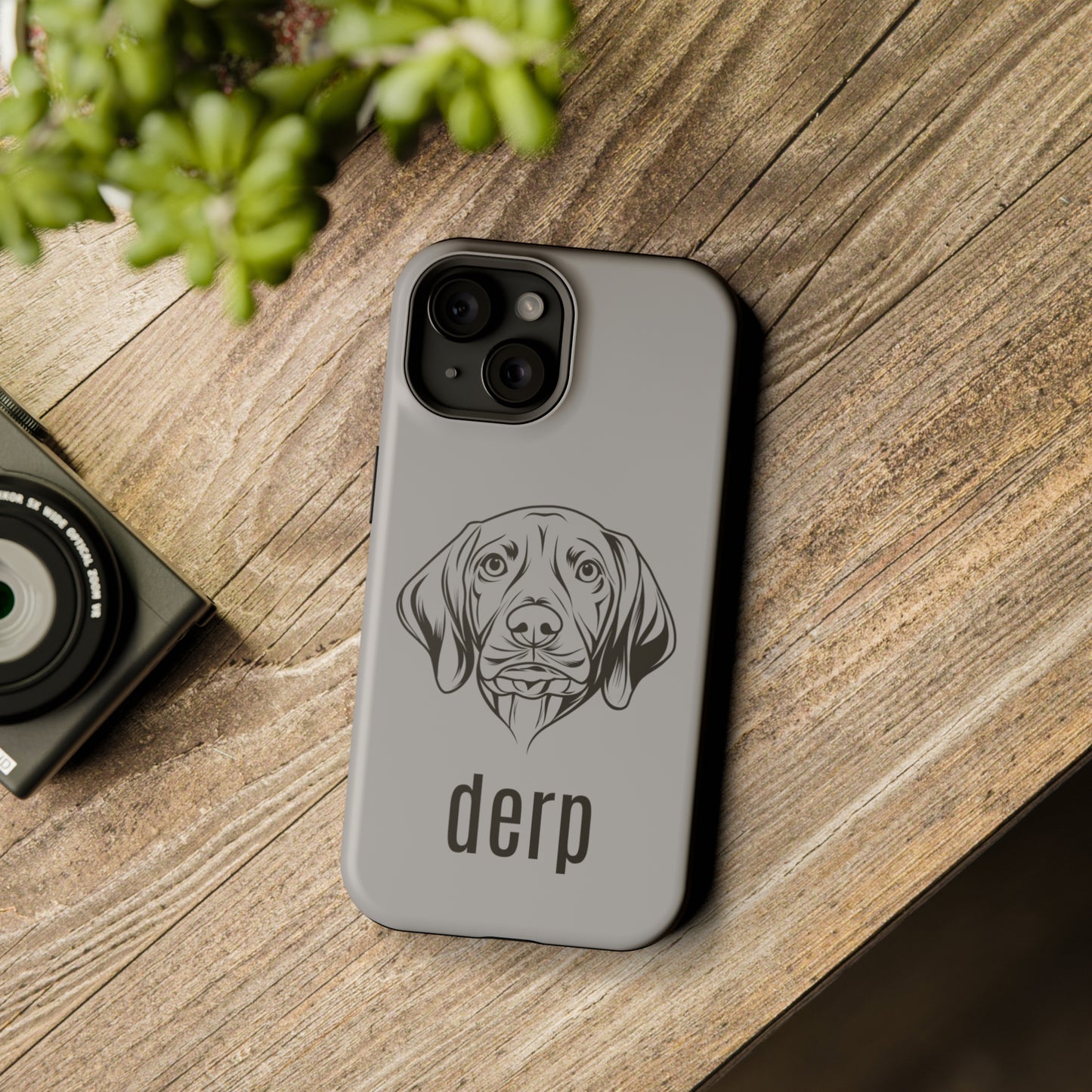 Vizsla Derp Face - Pink iPhone Case (iPhone 15)