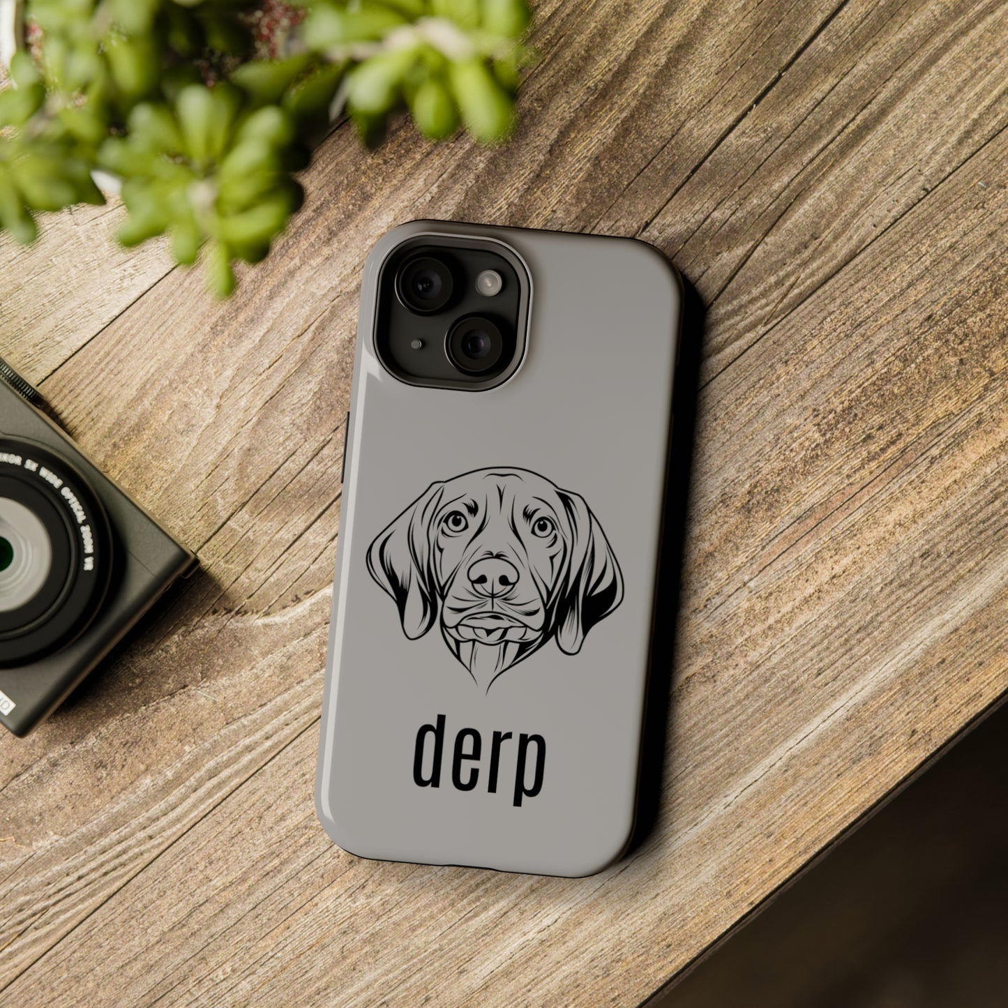 Vizsla Derp Face - Pink iPhone Case (iPhone 15)